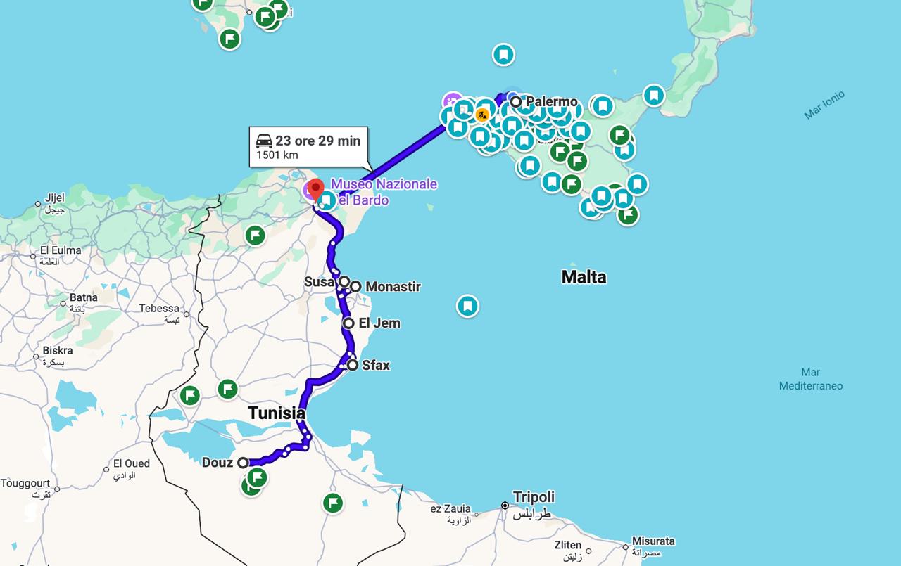 Viaggio in Tunisia in moto